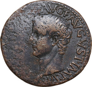 obverse: Tiberius (14-37).. AE As, Rome mint, 15-16