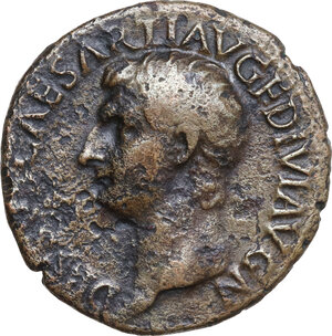 obverse: Drusus, son of Tiberius (died 23 AD).. AE As, Rome mint, 22-23