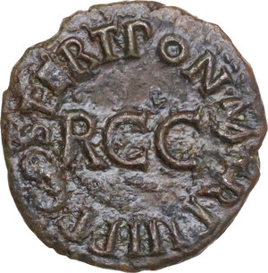 reverse: Gaius (Caligula) (37-41).. AE Quadrans, Rome mint, 39-40