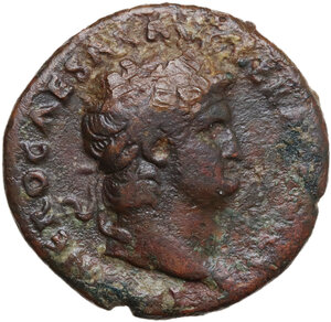 obverse: Nero (54-68).. AE As. Rome mint, 62-68 AD