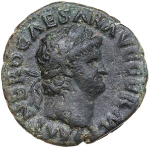 obverse: Nero (54-68).. AE As, Rome mint, 62-68 AD