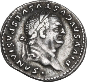 obverse: Vespasian (Divus, after 79 AD).. AR Denarius, struck under Titus