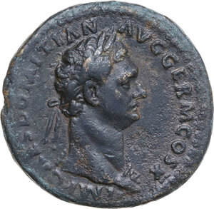obverse: Domitian (81-96).. AE As, Rome mint, 84 AD
