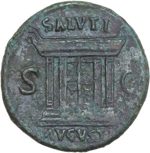 reverse: Domitian (81-96).. AE As, Rome mint, 85 AD
