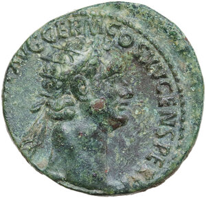 obverse: Domitian (81-96).. AE Dupondius, 90-91 AD