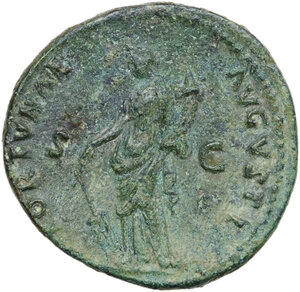 reverse: Domitian (81-96).. AE Dupondius, 90-91 AD