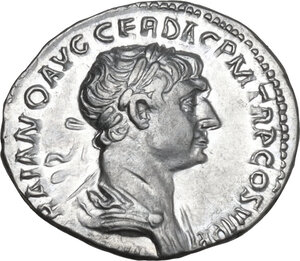 obverse: Trajan (98-117).. AR Denarius, Rome mint, 112-114