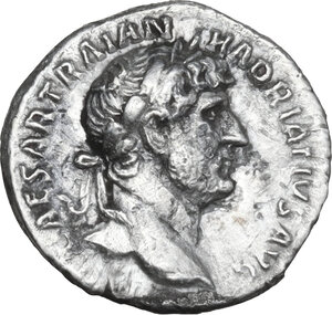 obverse: Hadrian (117-138).. AR Denarius, Rome mint, 120-121