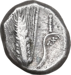 reverse: Southern Lucania, Metapontum. AR Stater, 340-330 BC