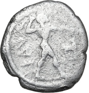 obverse: Bruttium, Kaulonia. AR Drachm, 475-425 BC