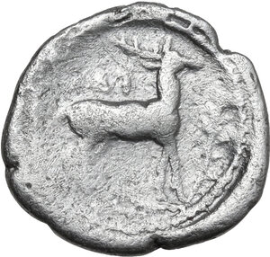 reverse: Bruttium, Kaulonia. AR Drachm, 475-425 BC