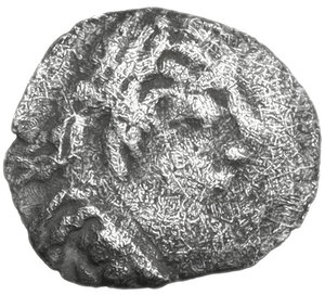 obverse: Justinian I (527-565).. AR 1/8 Siliqua, Ravenna mint, 540-552