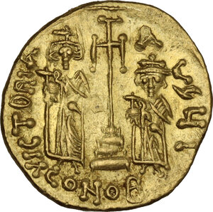 reverse: Constans II (641-668).. AV Solidus, Constantinople mint, c. 661- 663 AD