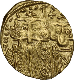 obverse: Constans II (641-668) . AV Solidus, Constantinople mint, c. 661- 663 AD