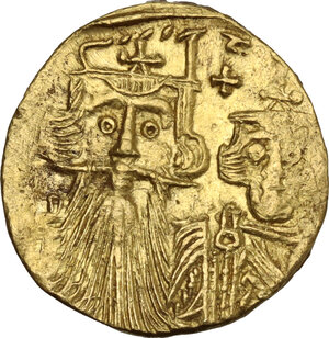 obverse: Constans II (641-668).. AV Solidus. Constantinople mint, 9th officina. Struck circa 661-663