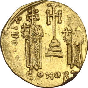 reverse: Constans II (641-668).. AV Solidus. Constantinople mint, 9th officina. Struck circa 661-663