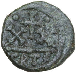 reverse: Constans II (641-668).. AE Half follis, Carthage mint, 647-552