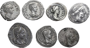 obverse: Roman Republic and Empire.. Multiple lot of seven (7) unclassified AR coins