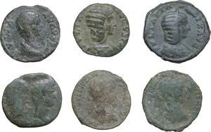 obverse: The Roman Empire.. Multiple lot of six (6) unclassified AE cast limes coins