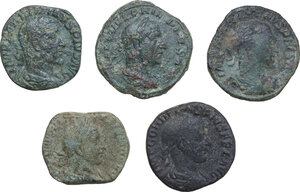 obverse: The Roman Empire.. Multiple lot of five (5) AE unclassified Sestertii