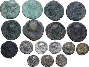 obverse: The Roman Empire.. Multiple lot of seventeen (17) AE and AR unclassified Roman Imperial coins