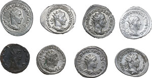 obverse: The Roman Empire.. Multiple lot of eight (8) unclassified AR Antoninianii