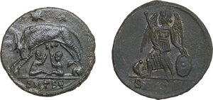 reverse: The Roman Empire.. Multiple lot of two (2) unclassified AE coins from the period of Constantine I