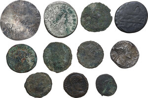 obverse: Miscellanea.. Lot of eleven (10) AE and AR coins from the Roman Republic to the Reinassance
