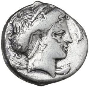 obverse: Central and Southern Campania, Neapolis. AR Didrachm, c. 300 BC. Magistrate Ouillios