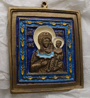 obverse: Piccola icona in bronzo e smalti