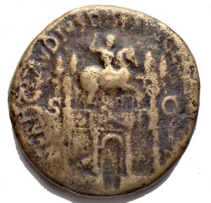 reverse: CLAUDIUS, A.D. 41-54. AE Sesterzio contromarcato g 24,35