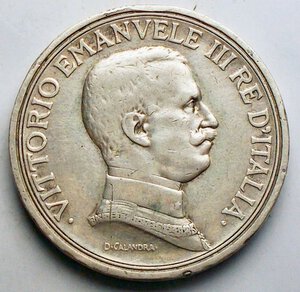 obverse: Vittorio Emanuele III 2 lire 1916 Ag