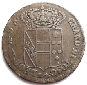 reverse: Lotto n. 190 - Lucca. Carlo Ludovico di Borbone (1824-1847). Da 5 quattrini 1826 CU. MIR 248. MOLTO RARA BB