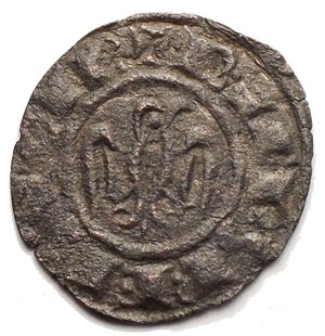 reverse: FEDERICO II (1197-1250) Denaro, Messina. D/ Testa nuda a d. R/ Aquila. Sp. 128 MIR 97 Mi g 0,60 BB+
