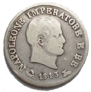 obverse: Bologna Napoleone I 10 soldi 1813 Ag Molto Raro
