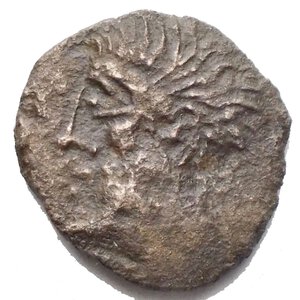 obverse: Kings of Illyria, Ballaios (c. 190-175 BC). Æ (14,9 x 15,6 mm. 2,08g). Head of Ballaios l. R/ Artemis standing l., holding long torch. SNG Copenhagen 530-4. Brown patina, VF
