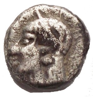obverse: Troas, Kebren, c. 5th centuries BC. AR Diobol (9,1mm, 1.10g). Female head l. R/ Ram’s head l. within incuse square. SNG von Aulock 1546. Rare, VF