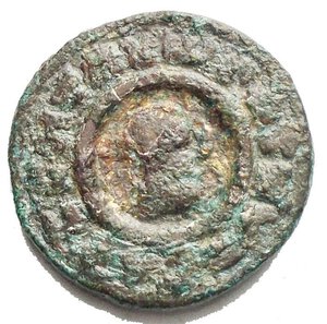 reverse: Africa. Kingdom of Axum. Ouazebas. Gold-Inlaid AE Unit, later 4th century. AE. 1.50 g. 