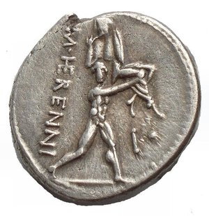 reverse: M. Herennius, Denarius, Rome, 108 or 107 BC, AR (g 3,9. mm 18,36), Head of Pietas r., wearing diadem behind, PIETAS, Rv. One of the Pii fratres (Anphinomos or Anapias) running r., bearing his father on his shoulders behind, M HERENNI before, control letter. Crawford 308/1b Herennia 1 Sydenham 567a. 