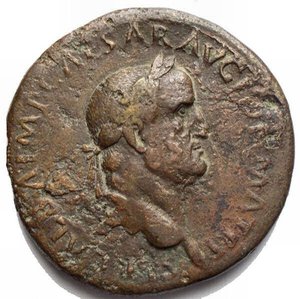 obverse: Galba (68-69) Sestertius Rome, late summer of 68 AD. AE (g 25.01; mm 34.7) d/ ser galba imp caesar avg pon ma trp , laureate bust to the right r/ LIBERTAS PVBLICA Libertas standing towards the left. holds pileus and scepter; on the sides S - C. Green brown patina.
