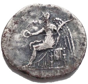 reverse: Vitellio (69), Roma. AR Denarius (3,3gr. – 19mm.). Rome. d/ A VITELLIVS GERM IMP AVG TRP r/ Vittoria seduta a sinistra con ghirlanda e palma. BB. R