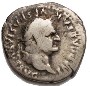 obverse: Vespasian. A.D. 69-79. AR denarius (18.2 mm, 3.21 g). Rome mint, Struck A.D. 77-78. IMP CAESAR VESPASIANVS AVG, laureate head right / COS VIII, two oxen standing left under yoke. RIC 943; BMCRE 206; RSC 133. Fine.