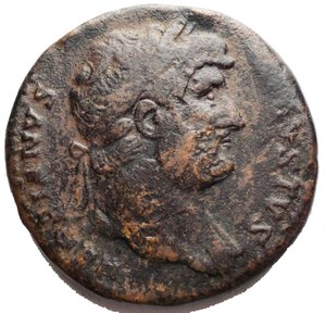 obverse: HADRIANUS 117-138 Sestertius 125-128 AE g 23.82 mm 32.64  HADRIANVS - AVGVSTVS Laureate, draped bust r. Rev. COS - III / SC Roma, wearing crested helmet, seated l. on cuirass, holding cornucopiae in her l. hand, on her outstretched r. hand, Victory with wreath; at her l. side, shield on helmet. RIC 424, 636. C. 343. BMC 432, 1301. Strack II, 611. 