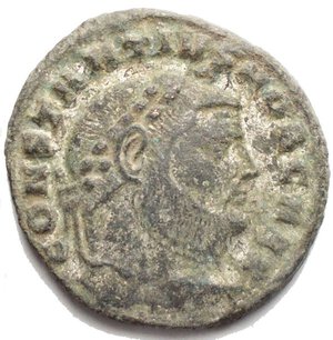 obverse: Constantius I. Chlorus als Caesar, 293 - 305 n. Chr. Follis ca. 295 n. Chr. Siscia. 9,82 g. 27,95 mm