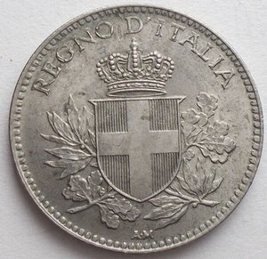 reverse: Vittorio Emanuele III - 20 centesimi 1918 esagono contorno rigato (debolmente). spl - fdc. Ottime condizioni