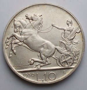 reverse: Vittorio Emanuele III - 10 lire 1930 biga Ag. SPL