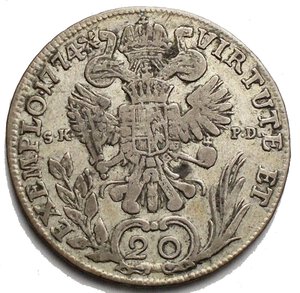 reverse: Joseph II 20 Kreuzer 1774
