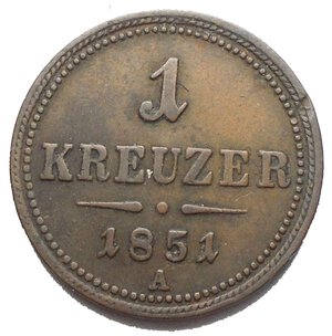 obverse: 1 Kreuzer 1851 A 