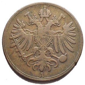 reverse: Austria. Vienna. 1 soldo 1862. Moneta Spicciola per il Regno Lombardo Veneto. 