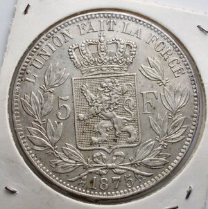 reverse: Belgio 5 Franchi 1875 Spl